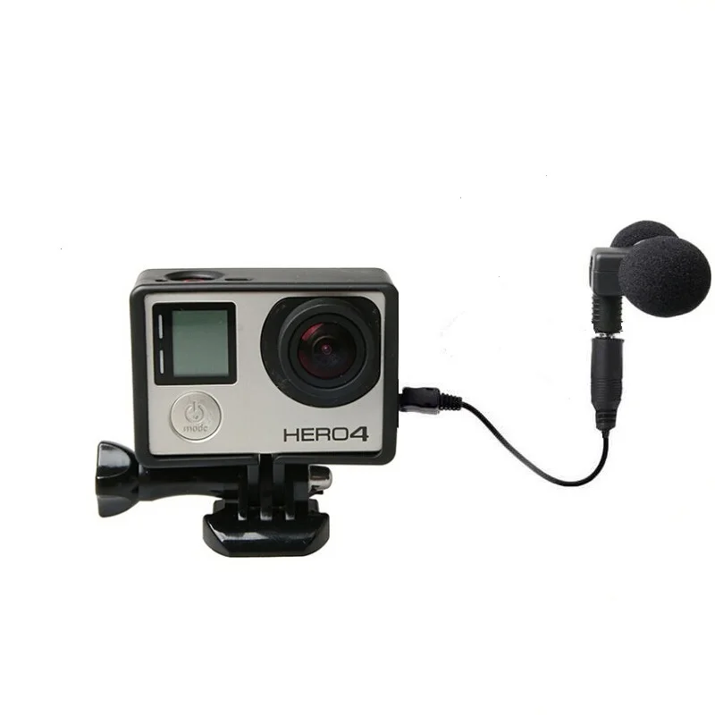 

Профессиональный мини стерео микрофон + стандартный корпус для Gopro Hero 4 3 + 3 USB для 3,5 мм адаптер для микрофона кабель шнур аксессуары