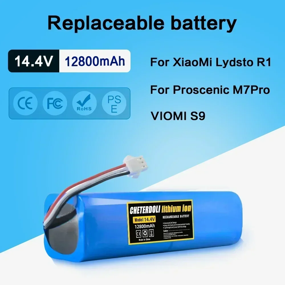Литий-ионный аккумулятор 14 4 В 6800 мАч для робота-пылесоса Proscenic M7Pro M7Max M8Pro Lydsto R1 VIOMI
