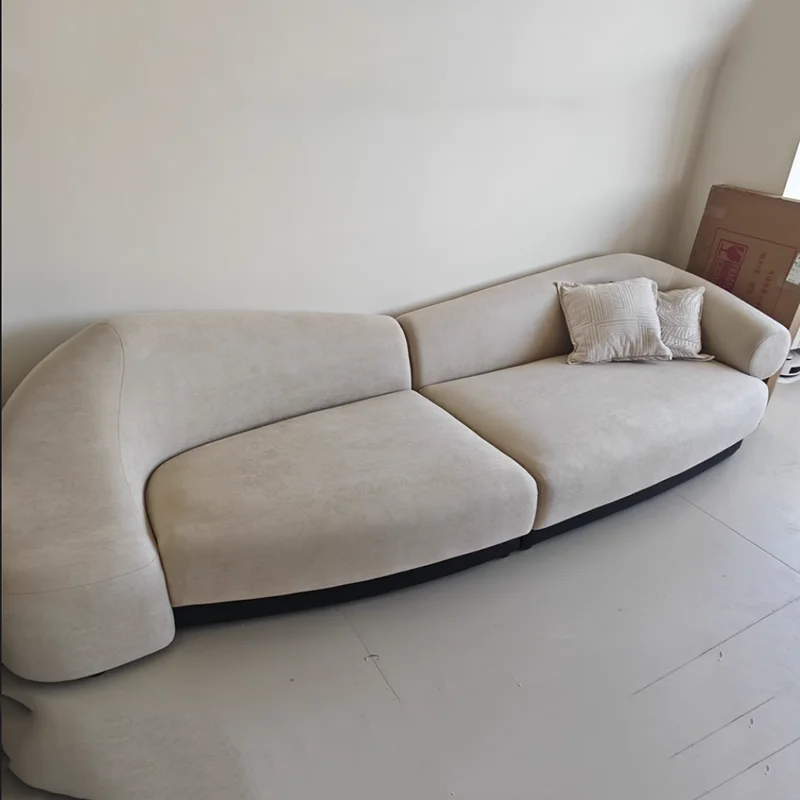 Двойные минималистичные диваны для гостиной бежевые дизайнерские итальянские