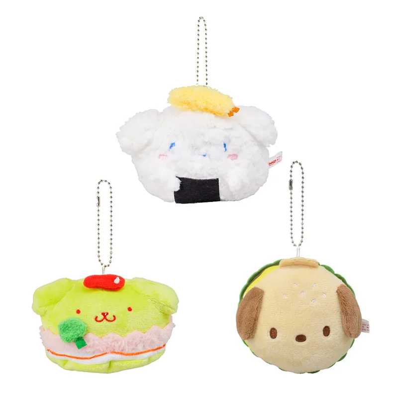 

Sanrioed Cinnamoroll помпон Purin Pachacco плюшевый кулон милый аниме Kawaii еда кукла брелок серия детские подарки на день рождения