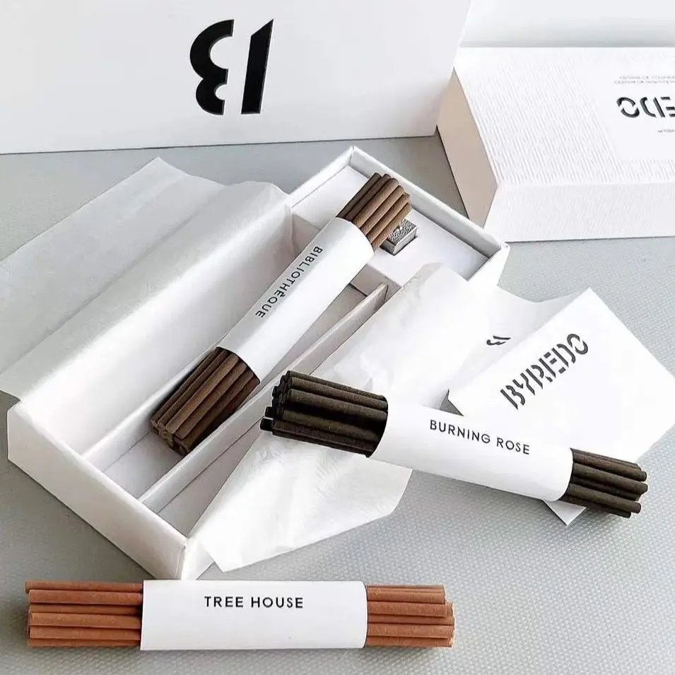 Byredo 60 шт. ароматические палочки Trois Encens подарочный набор Bibliothèque деревянный домик