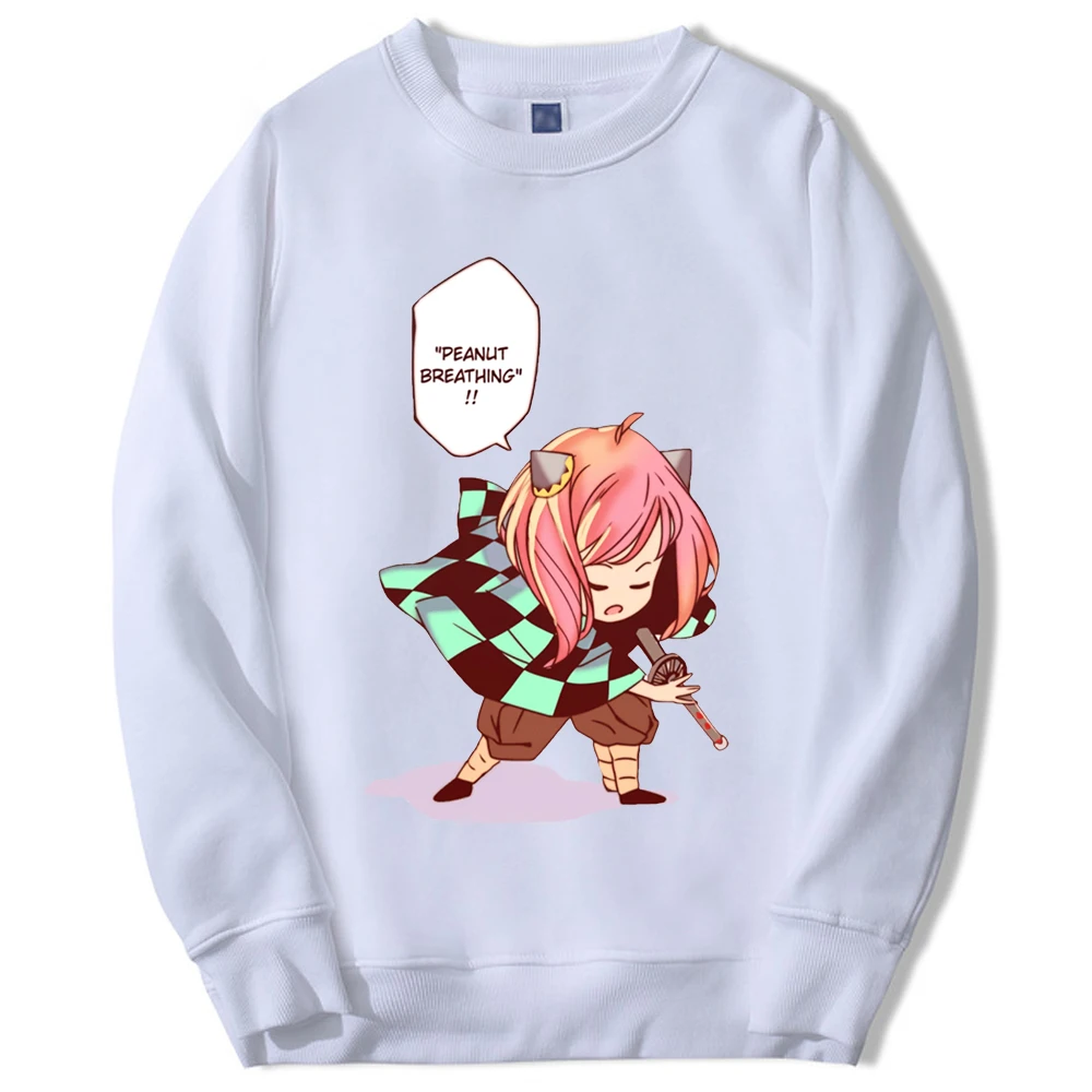

Spy X Family Japan Anime Sweatshirts Hoodies Harajuku Demon Slayer Funny Kawaii Girl Anya Forger Pullover Sudaderas Sweatshirt