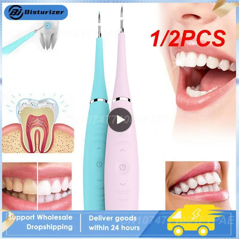 

1/2PCS Electric Ultrasonic Sonic Scaler Tooth Calculus Remover Cleaner Tooth Stains Tartar Tool Whiten Teeth Tartar Remove