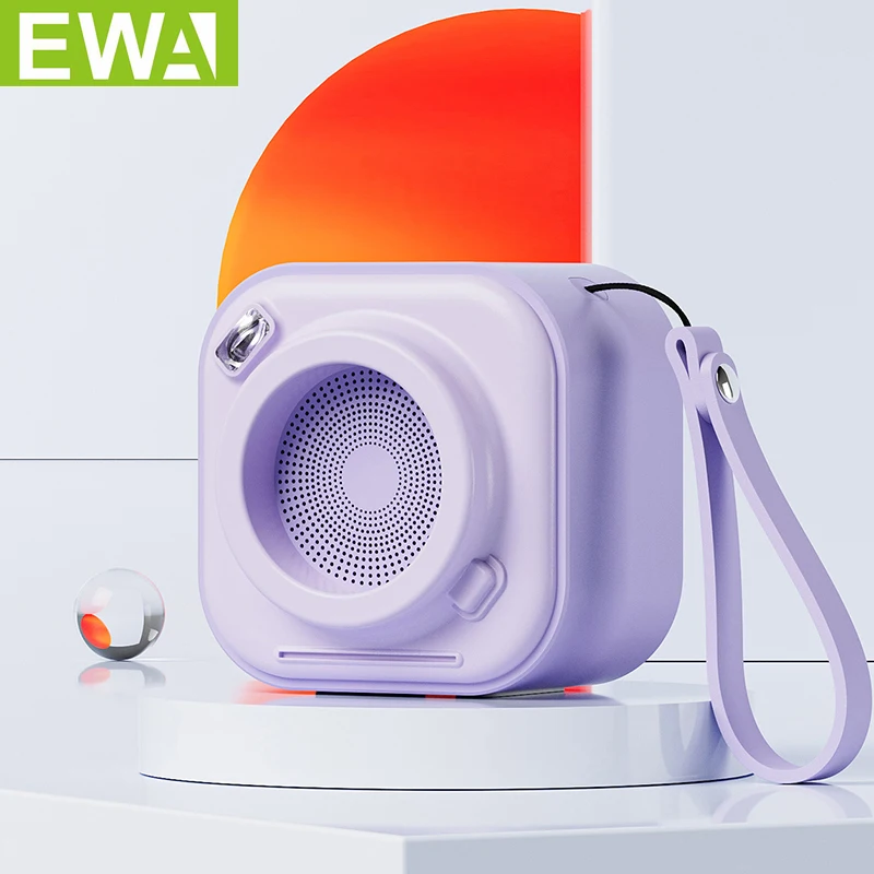 

EWA Small Bluetooth Speaker with Loud Stereo Sound Portable Wireless Speaker with Flashlight 12 Hour Playtime Support TF Card