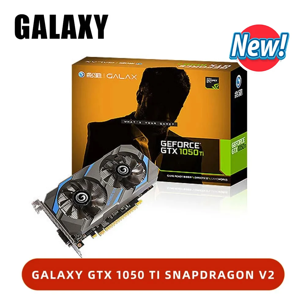 

GALAXY Graphic Card GTX1050TI V2 4G New GDDR5 128 Bit GTX 1050 Ti 4 GB NVIDIA 14NM 7000Mhz Video Card placa de graphics card GPU