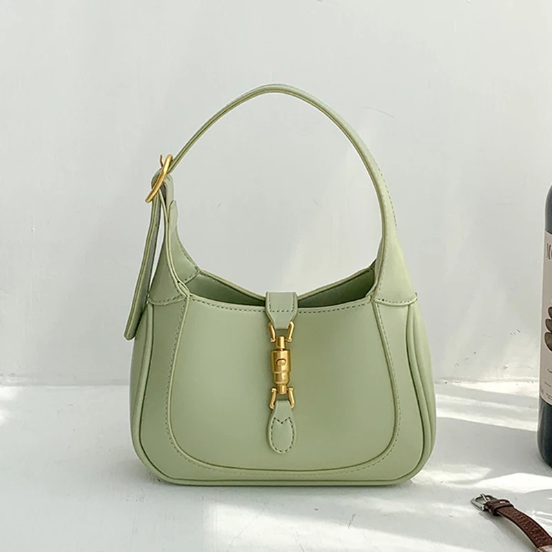 

Petscog Bags For Women 2022 Pu Leather Hasp Shoulder Bag Fashion Casual Shell Saddle Bag