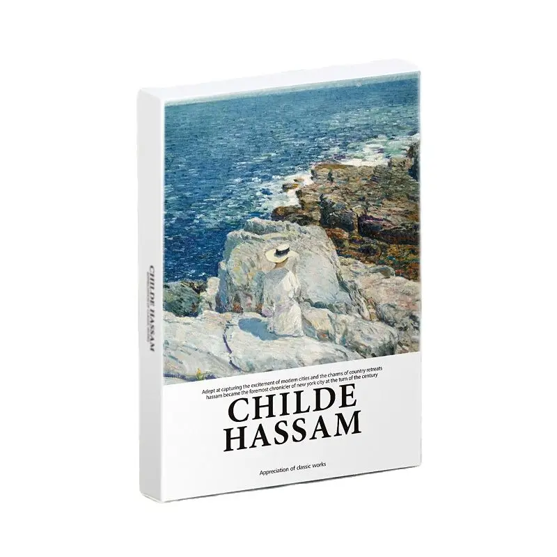 

30 Pcs/Set Childe Hassam Art Painting Postcard Figure Landscape Artwork Greeting Message Cards DIY Journal Decoration