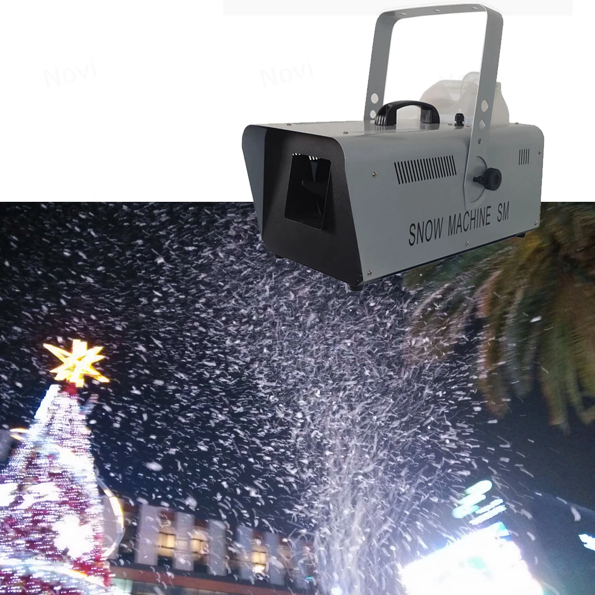 

1500W Snow Maker with Dmx512 Wireless Remote Control For Party Stage Theater Props Simulation Snowflake Spray Making Machine