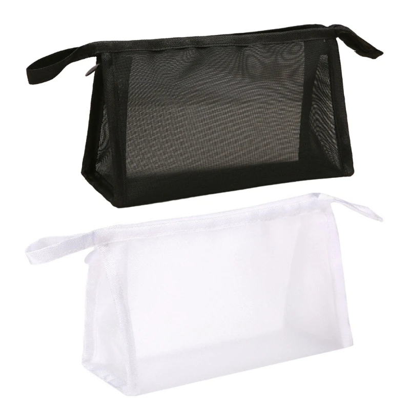 

Large Capacity Pen Bag Mesh Pencil Zipper Pen Case Standing Desk Pen Bag