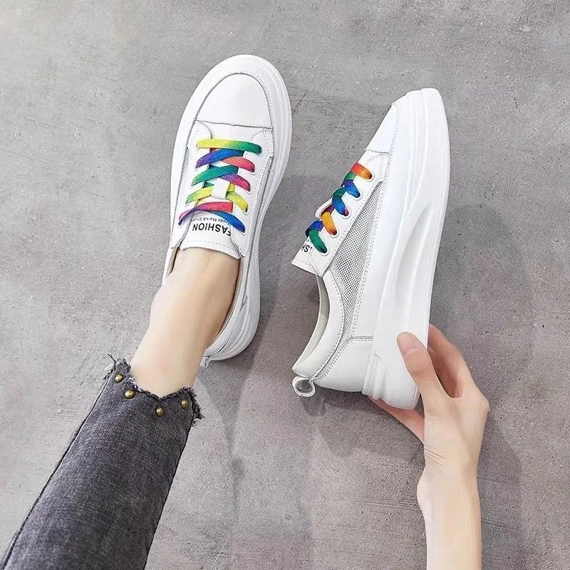 

Summer Sneakers Women 2022 Summer Breathable Korean Shoes Casual Students Basic Sleek Platform Sneakers Zapatillas Mujer