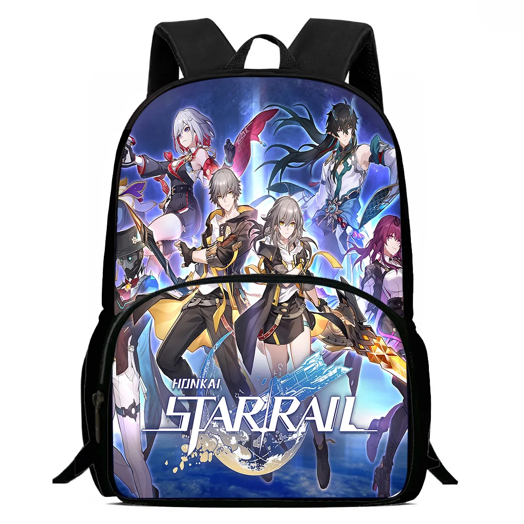 Популярные детские рюкзаки для игр Honkai со звездами на рельсах мальчиков девочек