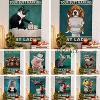 toilet animal room decoration tapestry hanging cloth cat dog background cloth bedroom bedside wall cloth cute home decoration