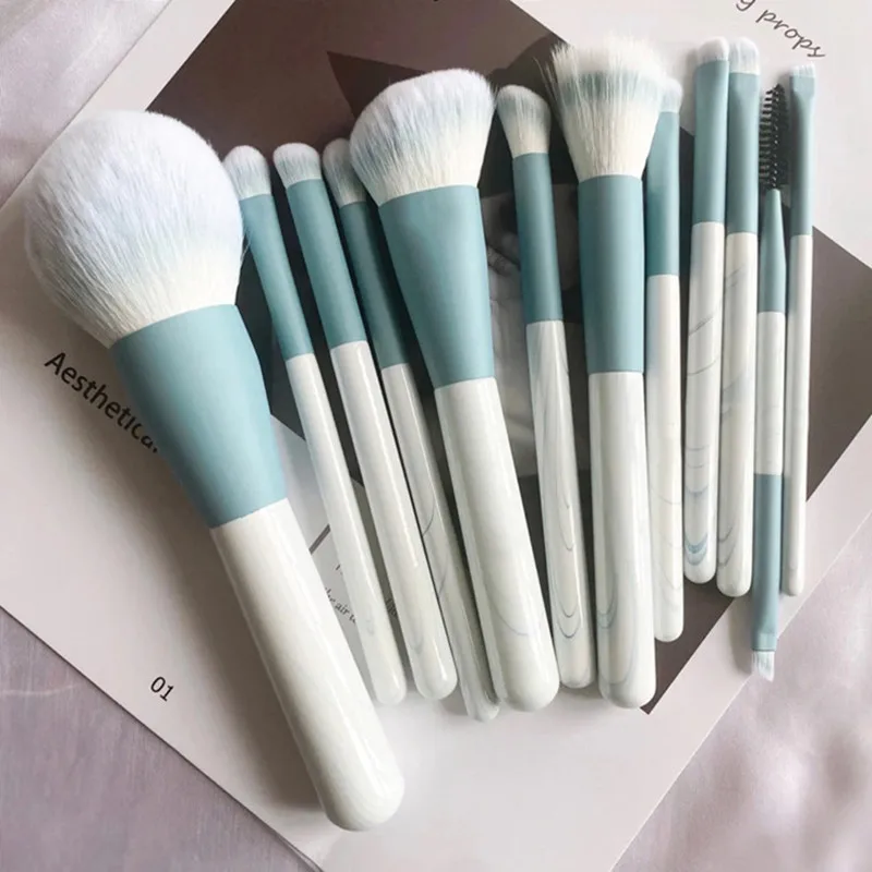 

Набор кистей для макияжа различных стилей для косметики мягкая основа для макияжа Румяна пудры теней для век растушевки инструменты для ма...