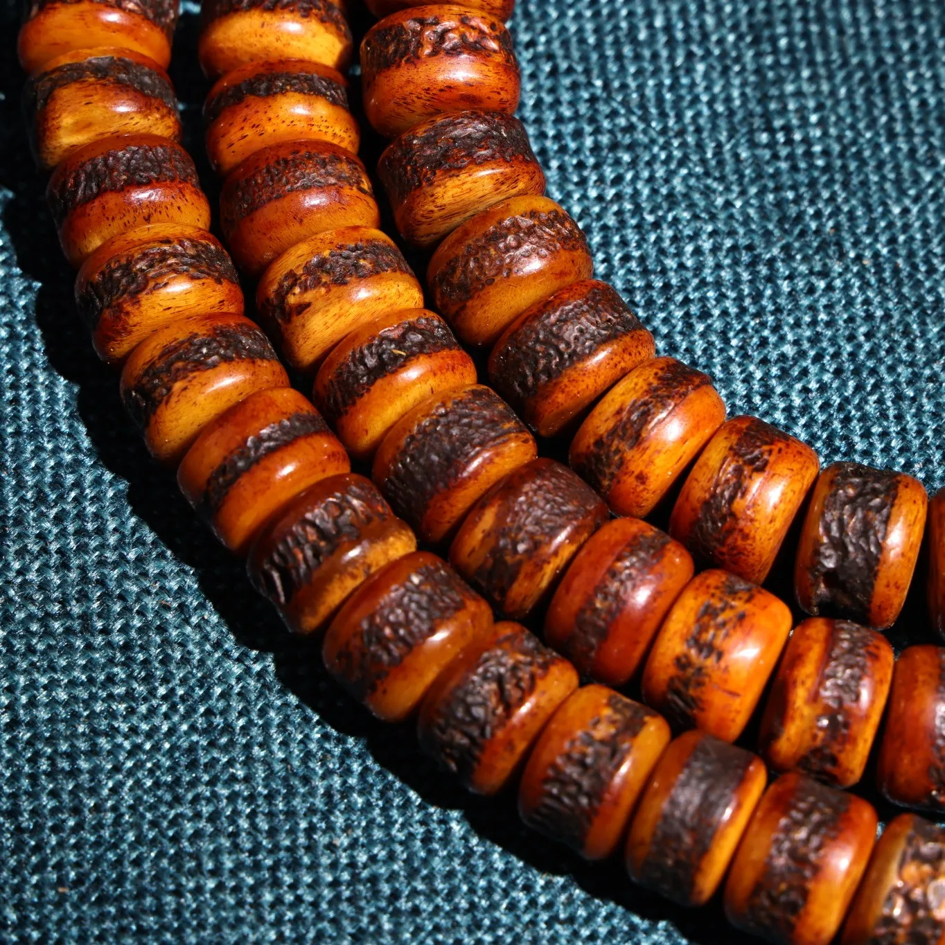 Коллекция тибетских храмов 23 дюйма старая натуральная кость Габала 108 Будда