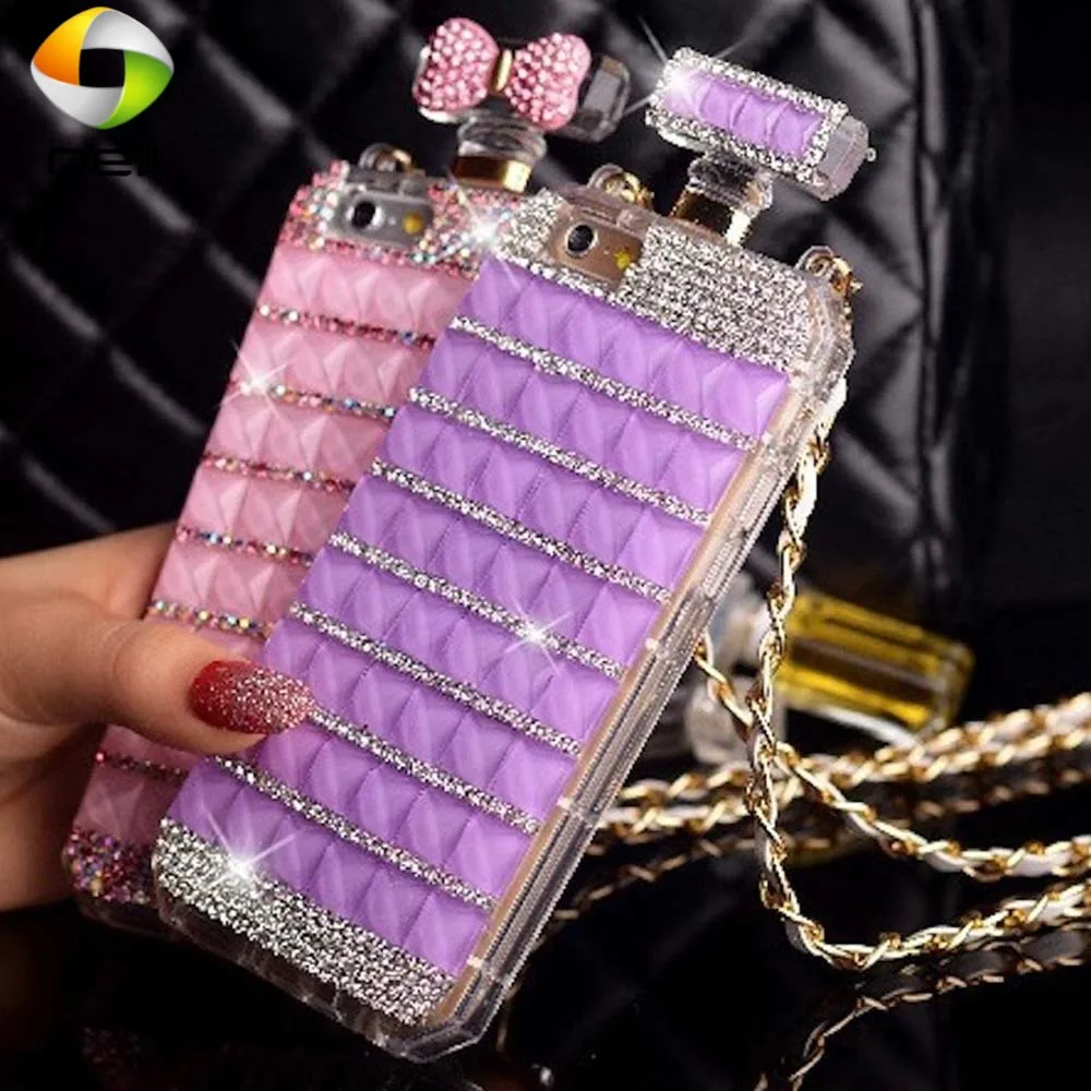 Роскошный блестящий яркий флакон духов с бриллиантами DIY Стразы чехол для