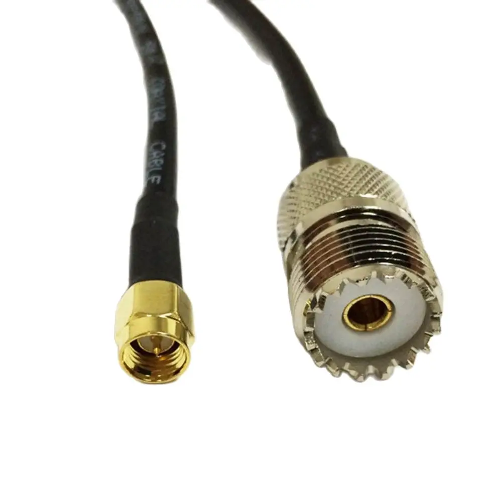 

RG58 Coaxiale Cable SMA Male Plug To UHF Female Jack SO239 Pigtal Adapter 50CM/100CM/200CM