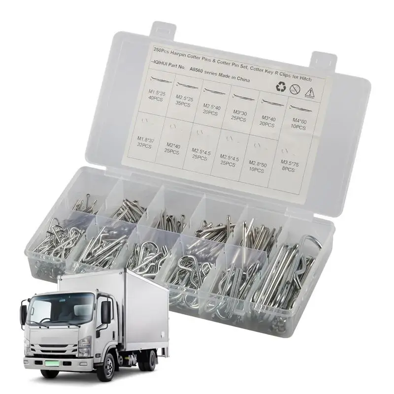 

Auto Zinc Plated Steel Clip Heavy Duty Retaining Towing Hitch Tractor R Pin Home Improvement Hardware Assortment Kit For Garage