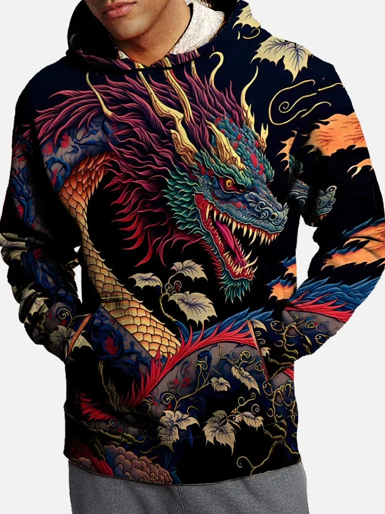 Японская модная мужская Толстовка Ukiyo-e с 3D принтом спортивные уличные толстовки