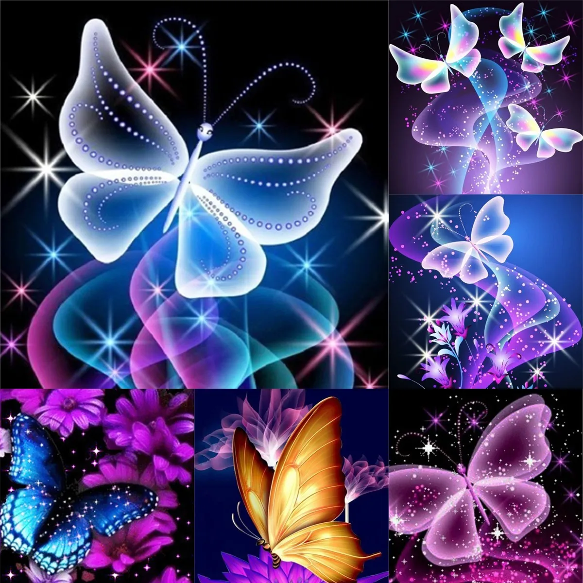 Purple Butterfly Painting By Numbers For Adults Kids Kits Hand Painted Drawing Canvas DIY Oil Coloring Paint Picture By Numbers