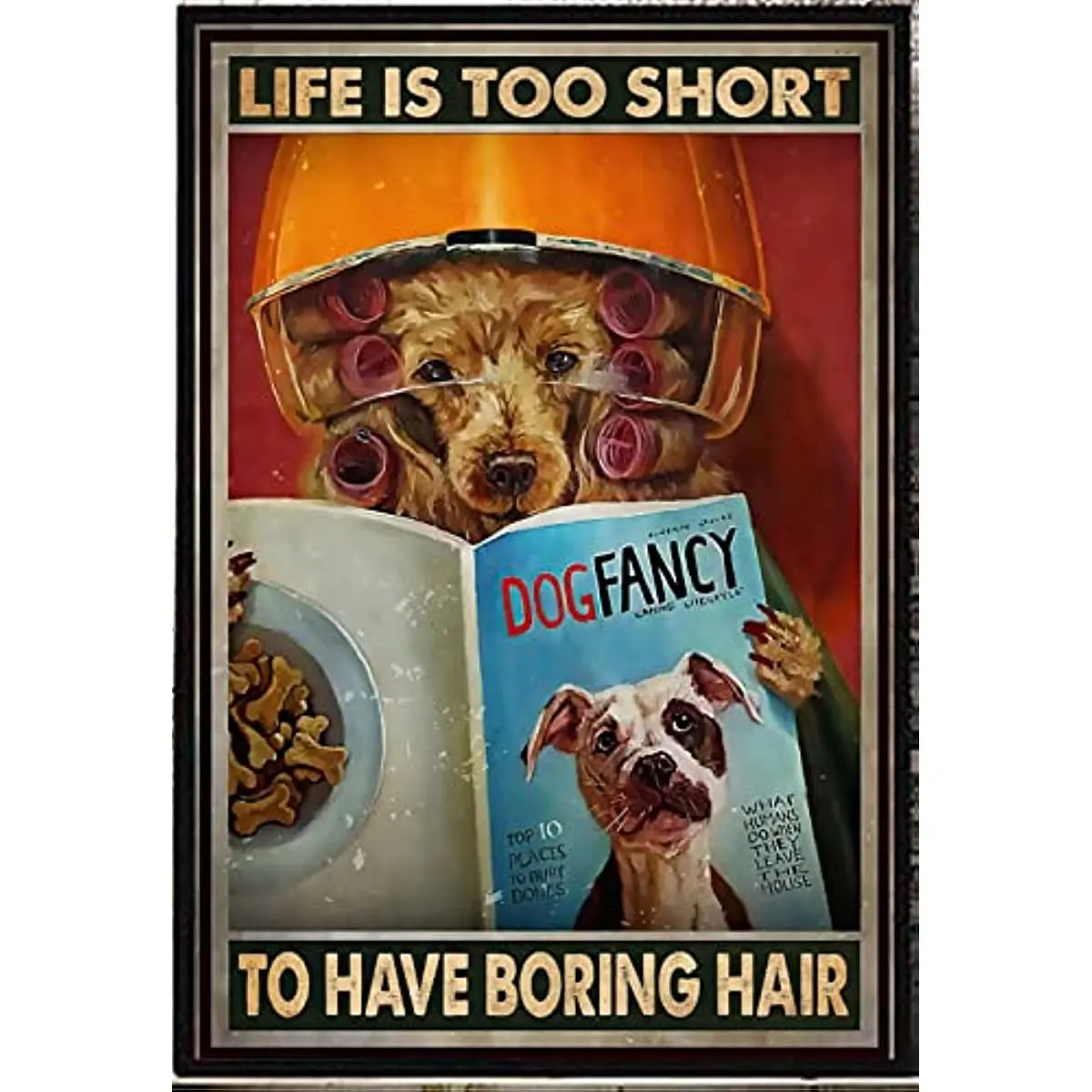 Постер для ухода за собакой, украшение для спа, подарок для ухода за собакой и мамой, забавный мужской фон, декор для паба, сада, бара, металлический жестяной знак