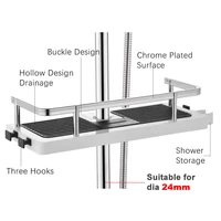shower storage holder rack organizer bathroom shelf shampoo tray stand no drilling floating shelf for wall household item