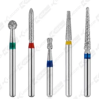 50pcspack dental diamond fg high speed burs for polishing smoothing sf series dental burs 1 6mm dentist tools lab