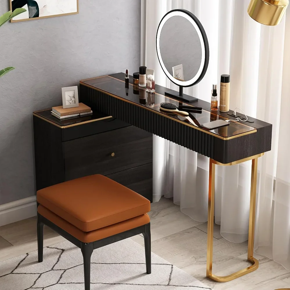 Косметический столик 、 выдвижной набор туалетный супер-память с искусственным