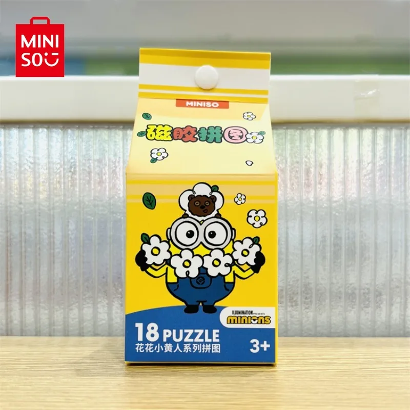 Оригинальный Миньон MINISO с цветочным рисунком симпатичная магнитная головоломка