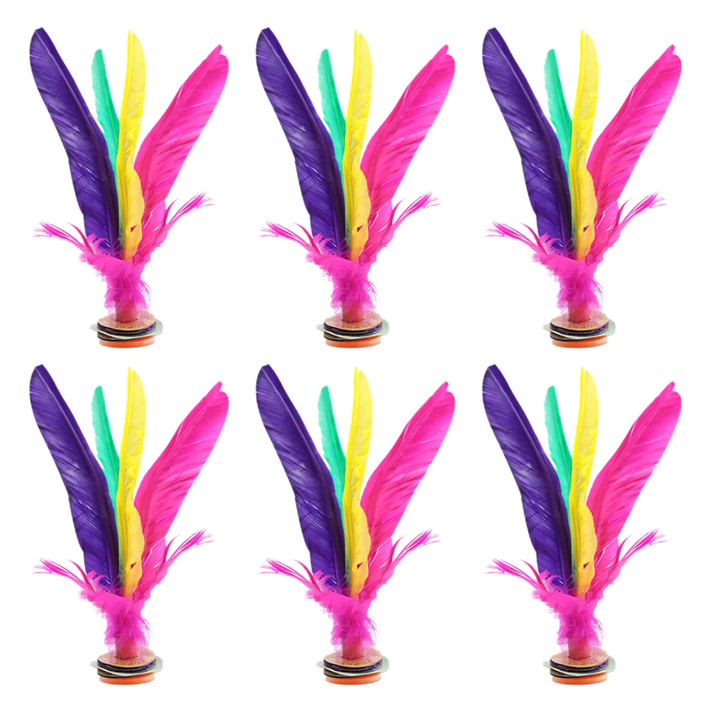 

6 Pcs Outdoor Play Toys Kids Shuttlecock Students Sporting Supplies Chicken- Shuttlecocks Goose Foot Exercise Kick