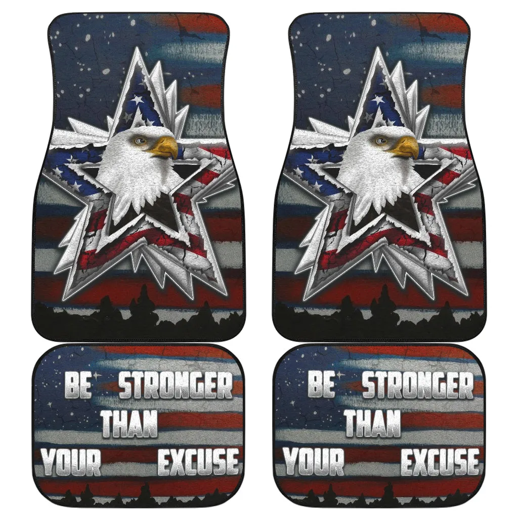 

US Independence Day Eagle Emerging From Stars Be Stronger Than Excuse Car Floor Mats