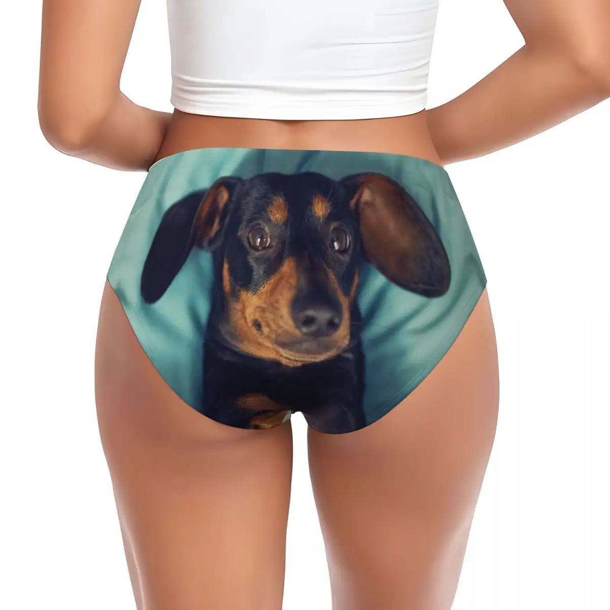 Женские короткие трусики с таксой на заказ женское мягкое нижнее белье колбасой