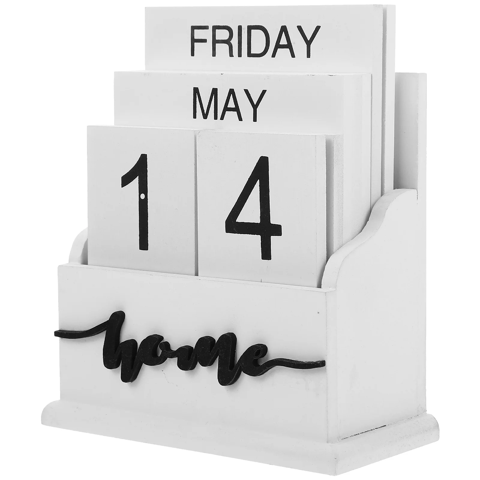 

Calendar Wooden Perpetual Desktop Block Date Blocks Daily Table Tabletop Desk Display Manual Monthly Cubes Stand Wood