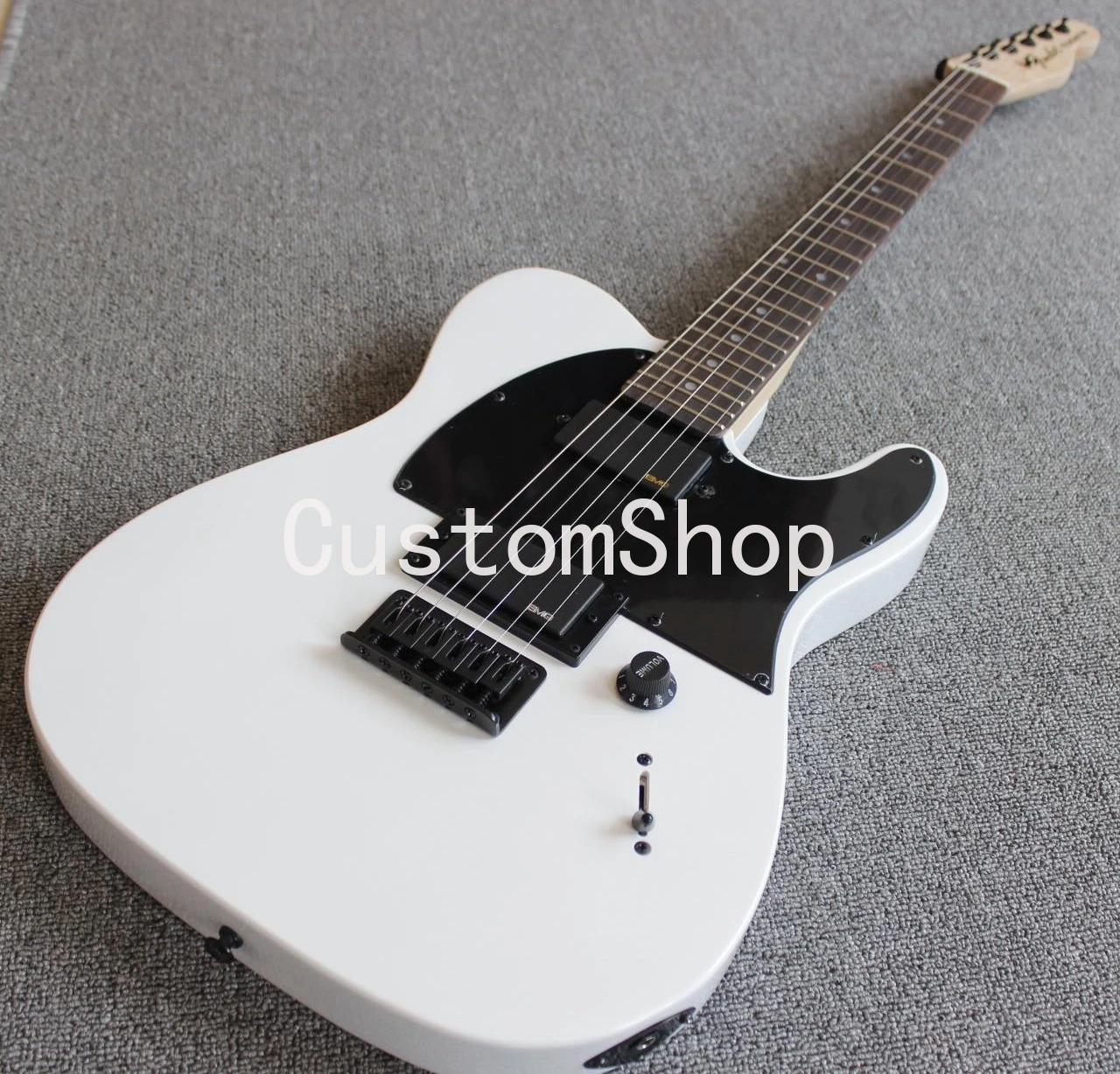 Пользовательский магазин JIM ROOT Подпись белая Tele электрическая гитара копия EMG