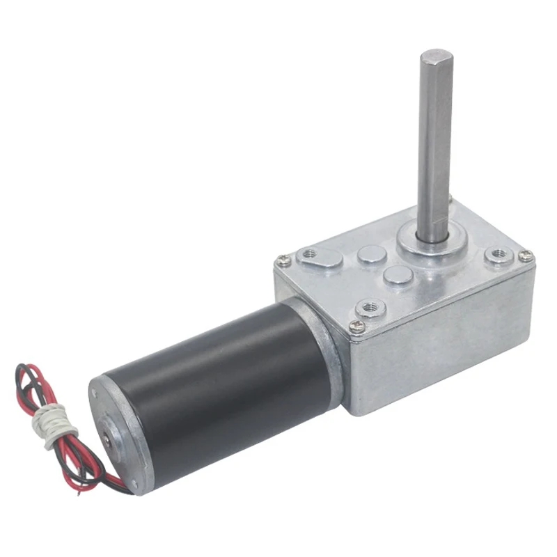 

DC 12V 24V DC Motor Reduction Motor Self-lock Motor Worm Geared Motors High Torque for Curtain Machine Billboard Home Equipment