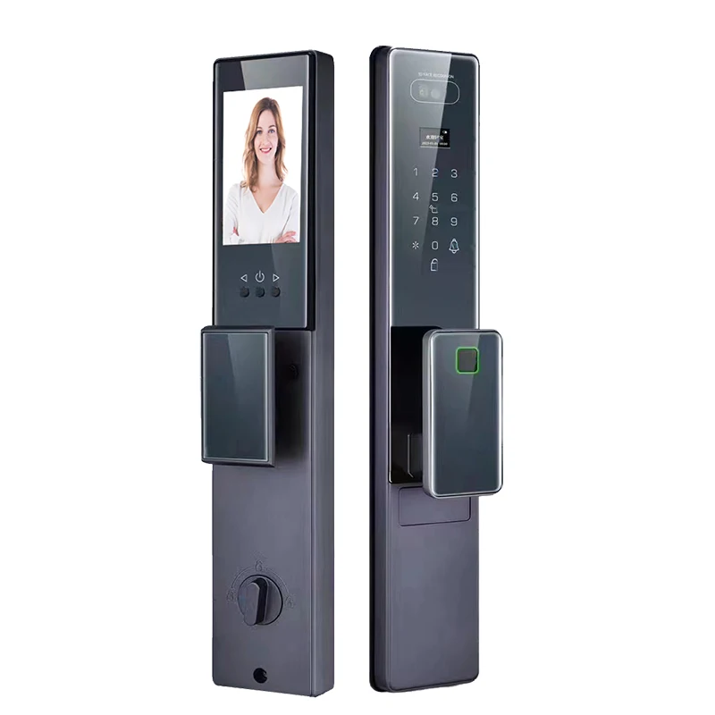 3d-замок дверной с инфракрасным распознаванием лица Wi-Fi сканером отпечатков