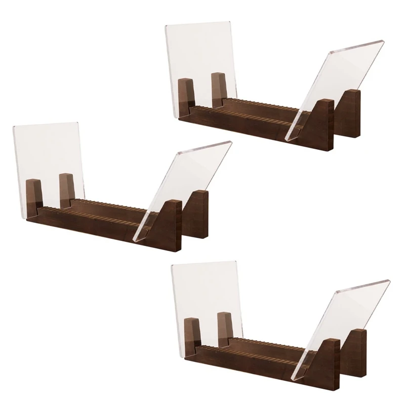 

3 set Vinyl Record Storage Holder - Acrylic Ends - Display Your Singles and LPs in This Modern Portable Rack Unit