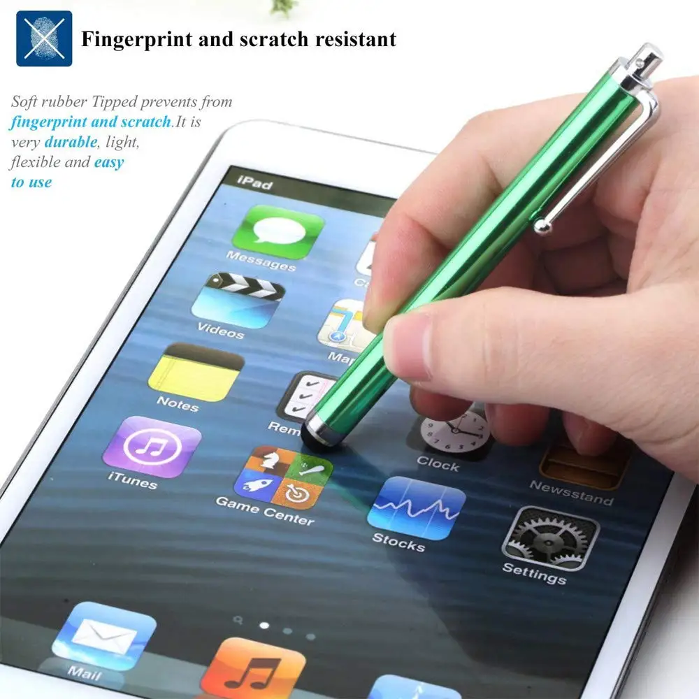 10 шт.упак. металлический стилус для сенсорного экрана для iPhone 5 4s iPad 32 iPod Touch для универсального смартфона планшета ПК + сумка на молнии (art.: 7a39fa7f5) - 7a39fa7f5