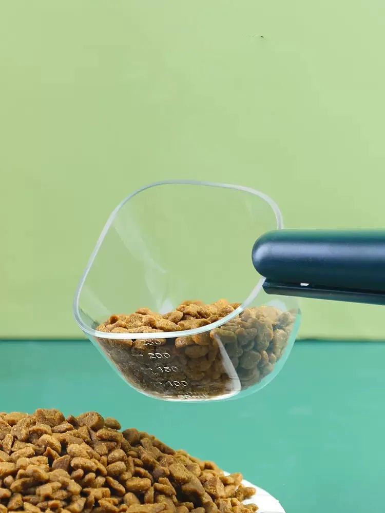 

1pcs Cat Dog Food Spoon Pet Articles Metering Long Handle Sealing Eatables Clamping Shovel Canned Measuring Cup Scale Spoons