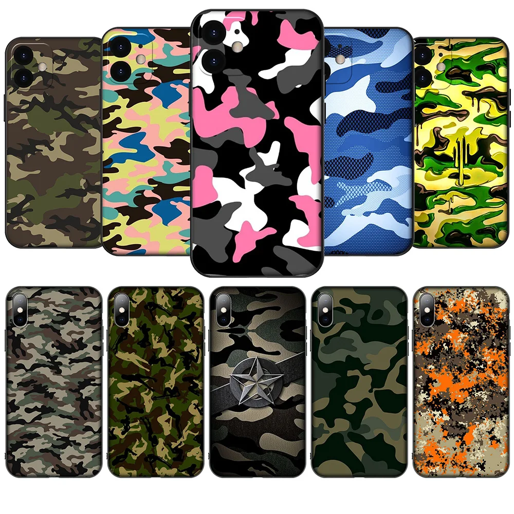 Камуфляжный армейский Новый чехол для телефона iPhone 12 11 X XS XR Pro Max 6 6s Plus SE