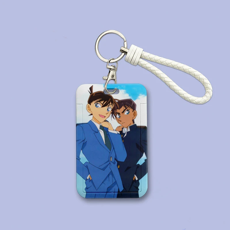 2023 New 110*70mm Japanese Anime Detective Conan Lanyard ID Card Badge Holder with Keychain Keyring Gift