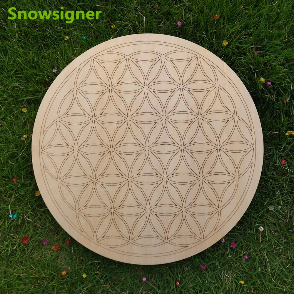 

30/20/15/10 см, цветок жизни, деревянная кристаллическая сетка, доска, Священная Геометрическая чакра, настенное украшение, духовный домашний де...