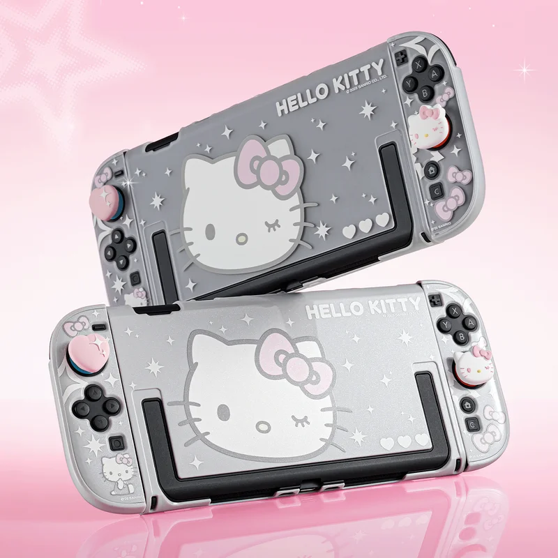 Фото Защитный чехол для Nintendo Switch2 Ns2, разделенный полый полупрозрачный защитный чехол против падения, милый защитный чехол для котенка, хит продаж №3