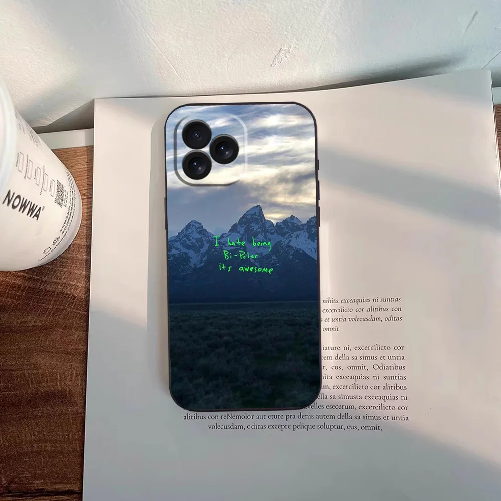 Чехол для телефона K-Kanye Singer West iPhone 12 11 13 14 15 16 Pro Plus черный мягкий силиконовый чехол