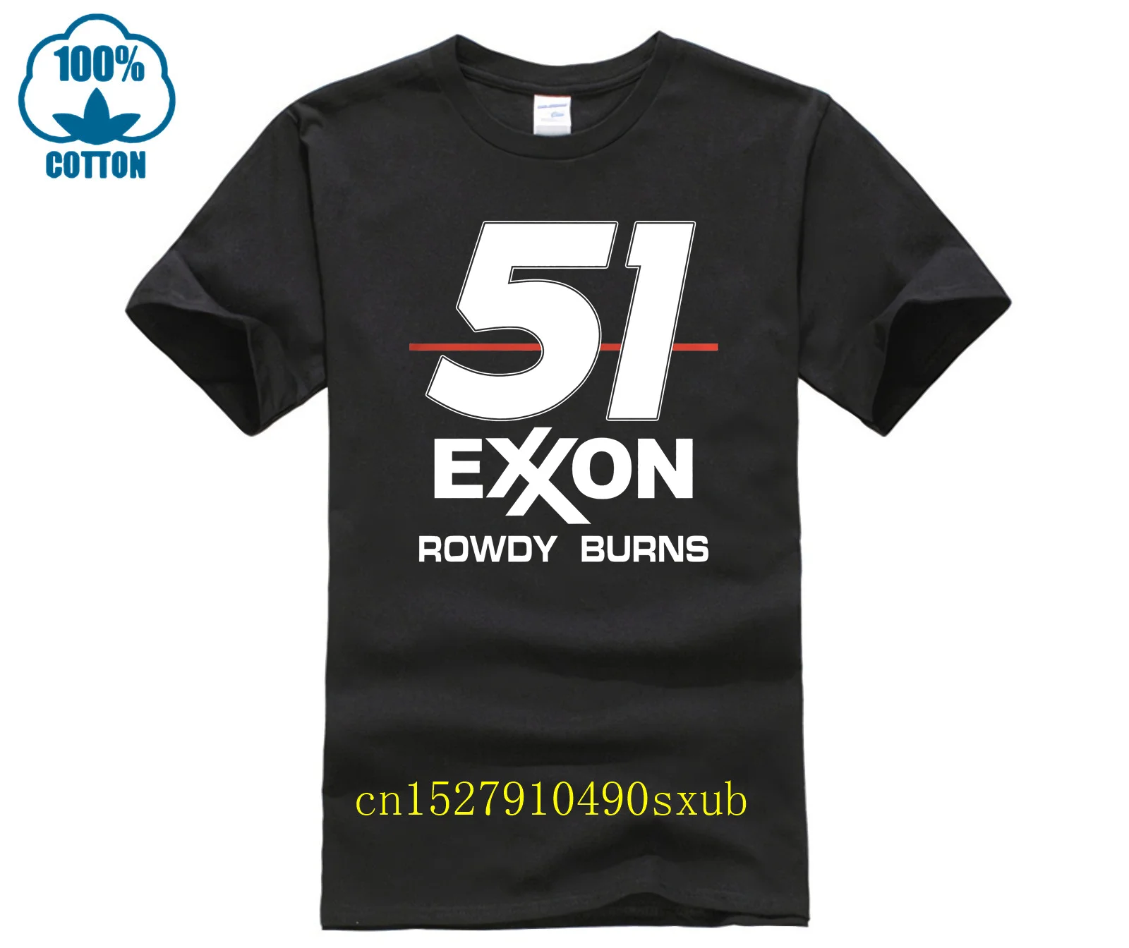 Фото Забавная футболка Rowdy Burns Days Of Thunder - 51 Exxon, мужская футболка №1