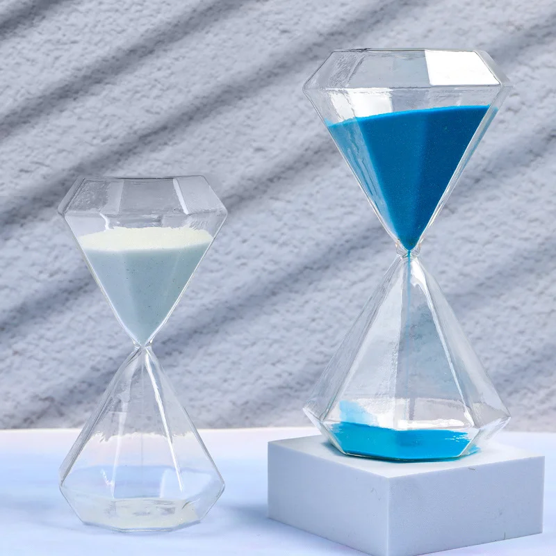 

5/15/30/60 Minutes Diamond Hourglass Creative Nordic Living Room Sandglass Wine Cabinet Home Decor Ornament Timer Birthday Gifts