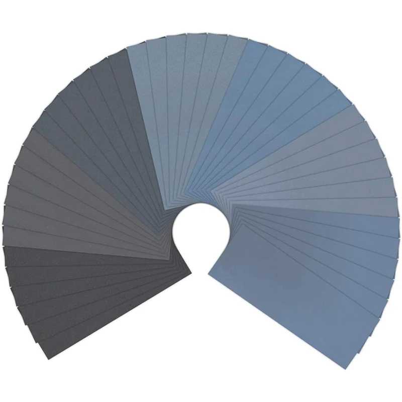

42 PCS Sandpaper Sand Paper Wet Dry Sanding Paper For Wood Furniture Plastic Metal Automotive Polishing Buffing