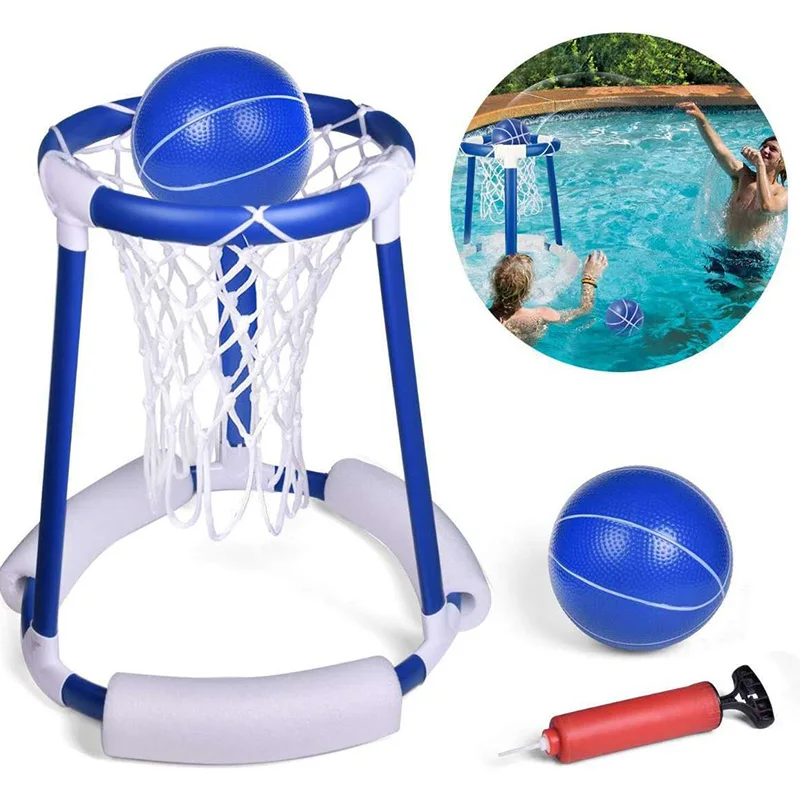 

Swimming Pool Water Basketball Stand With Balls&Inflator For Kids Inflatable Floating Basketball Hoop Parent Child Party Toys