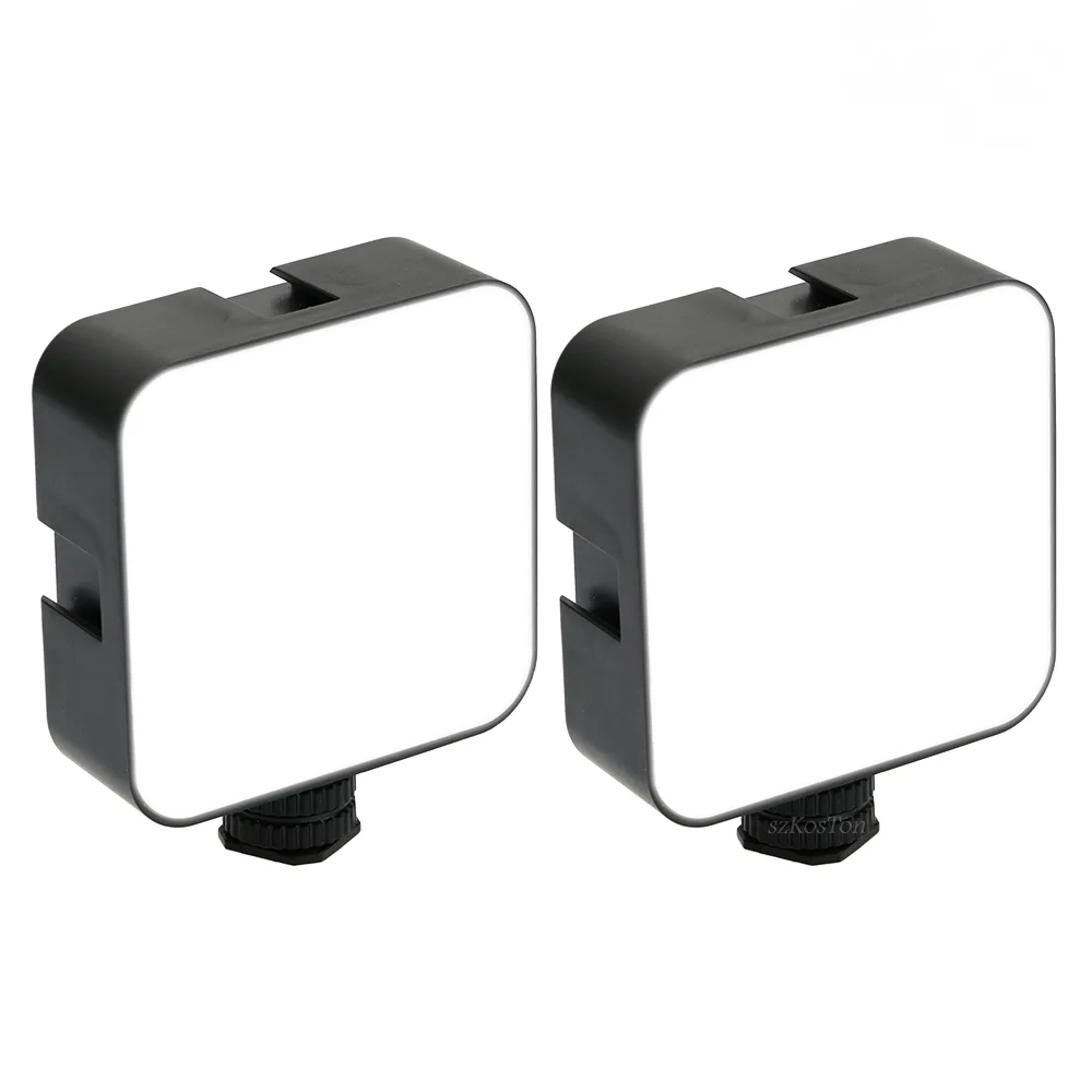 

Mini LED Video Light for DSLR Cam Photography Panel Camera Lamp with 3 Cold Shoe 6500K Portable for Youtube Shoot Photo Lighting