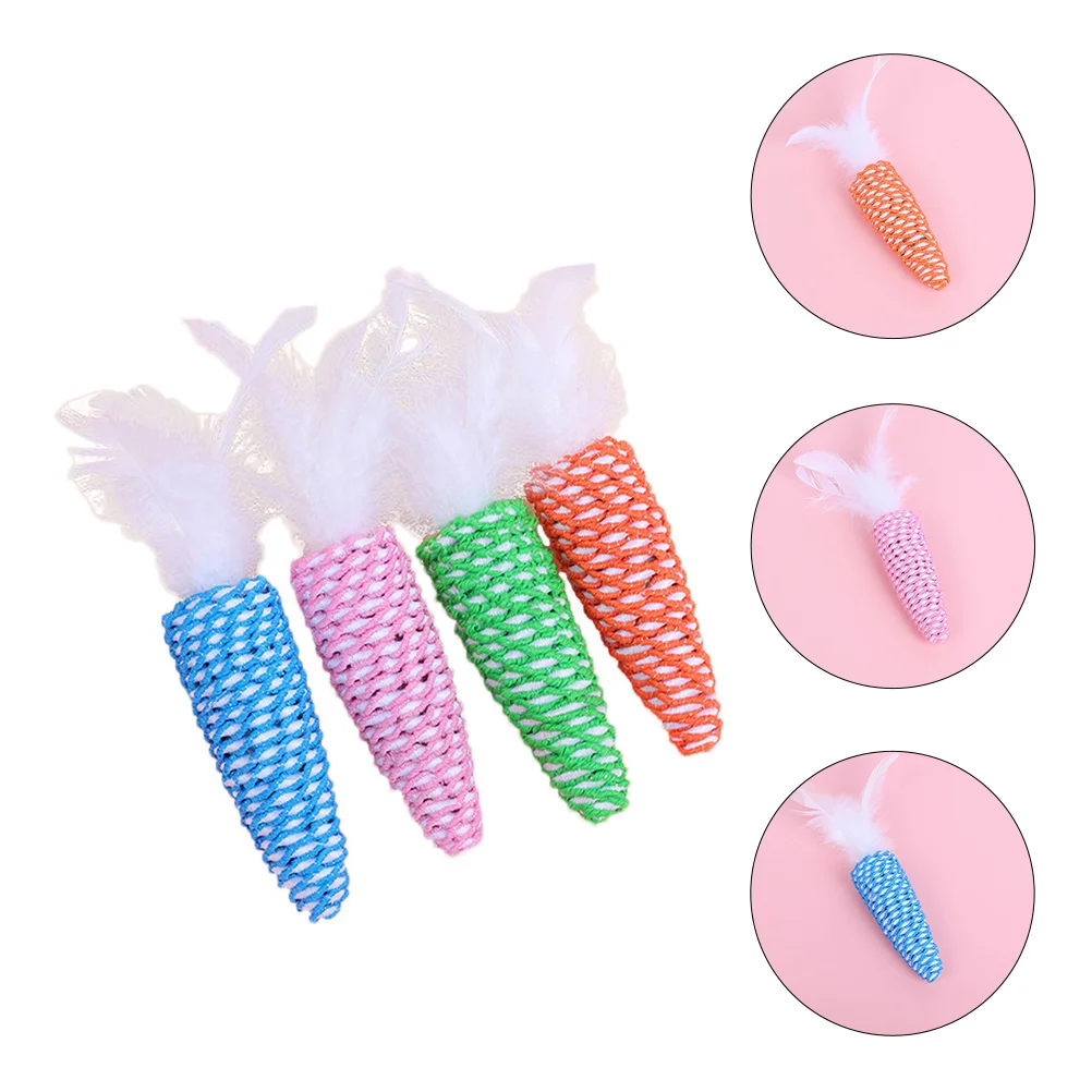 

Игрушки для домашних животных 4 шт., Дразнилка для кошки и моркови, Интерактивная интерактивная игрушка для домашних животных