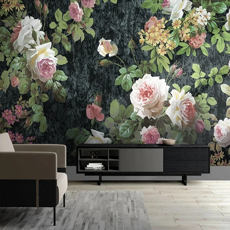 

American Pastoral Wallpaper 3D Plants Flowers Photo Living Room TV Sofa Background Decor Custom Large Mural Apartment Renovation